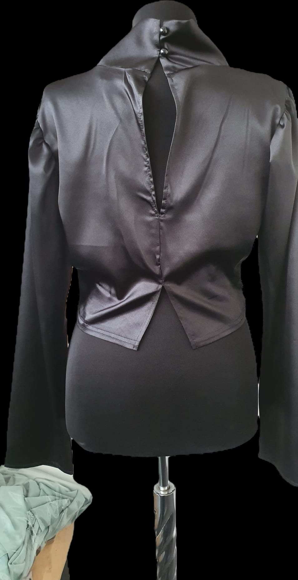 Elegant Satin Cowl Neck Blouse