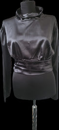 Elegant Satin Cowl Neck Blouse