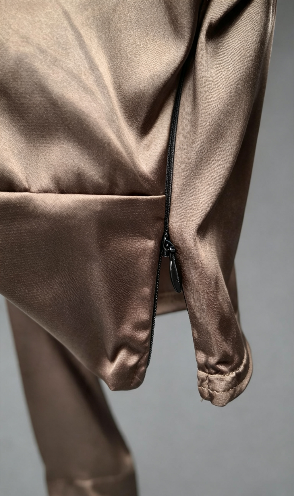Elora Satin Tie-Front Cropped Blouse